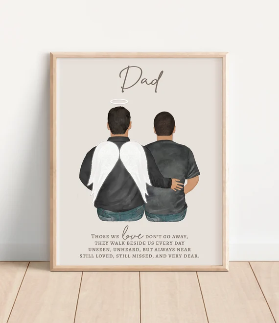 unique memorial gifts for loss of father for son