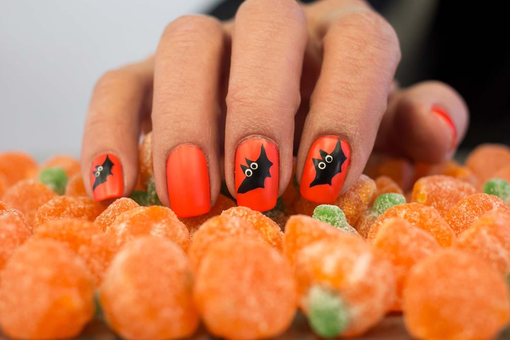 best halloween nail ideas orange and black