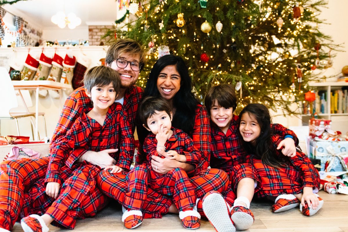 christmas pajamas set for family
