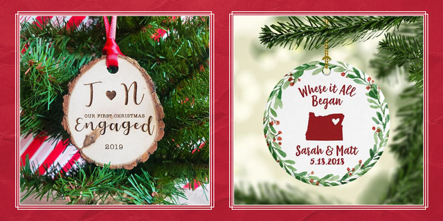 Personalized Christmas Ornaments For Engagements