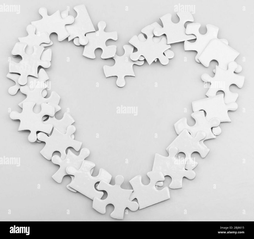 Heart From Jigsaw Puzzle Pieces